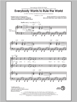 page one of Everybody Wants To Rule The World (SSA Choir)