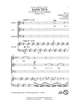page one of Sanctus (SAB Choir)