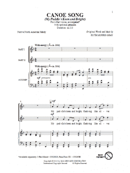 page one of Canoe Song (2-Part Choir)