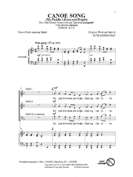 page one of Canoe Song (3-Part Mixed Choir)