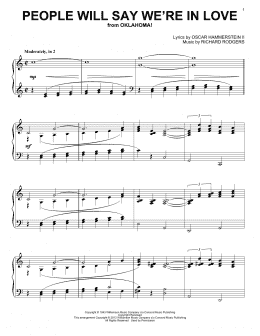 page one of People Will Say We're In Love (from Oklahoma!) (Piano Solo)