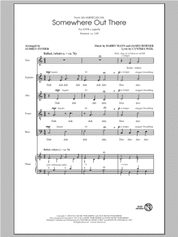page one of Somewhere Out There (from An American Tail) (arr. Audrey Snyder) (SATB Choir)