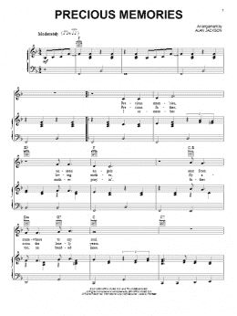 page one of Precious Memories (Piano, Vocal & Guitar Chords (Right-Hand Melody))
