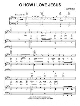 page one of Oh, How I Love Jesus (O How I Love Jesus) (Piano, Vocal & Guitar Chords (Right-Hand Melody))