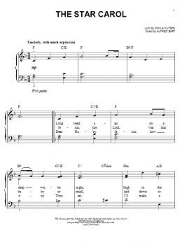 page one of The Star Carol (Easy Piano)