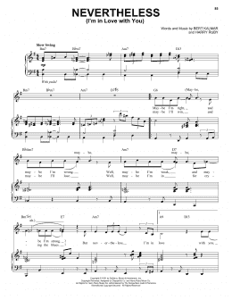 page one of Nevertheless (I'm In Love With You) (Piano, Vocal & Guitar Chords (Right-Hand Melody))