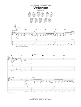 page one of Velorum (Guitar Tab)
