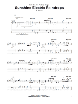 page one of Sunshine Electric Raindrops (Guitar Tab)