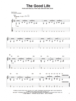 page one of The Good Life (Guitar Tab (Single Guitar))