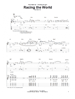 page one of Racing The World (Guitar Tab)