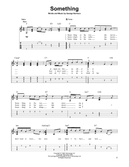 page one of Something (Solo Guitar)