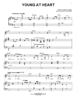page one of Young At Heart (Piano, Vocal & Guitar Chords (Right-Hand Melody))