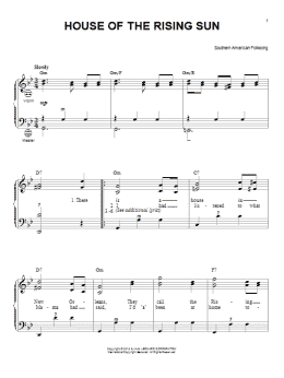 page one of House Of The Rising Sun (Accordion)