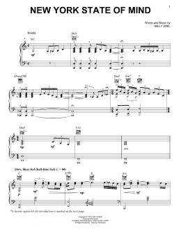 page one of New York State Of Mind (Piano, Vocal & Guitar Chords (Right-Hand Melody))