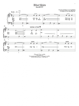 page one of Blue Skies (Educational Piano)