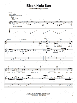 page one of Black Hole Sun (Solo Guitar)
