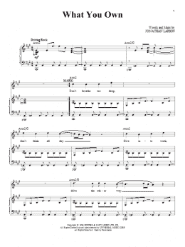 page one of What You Own (from Rent) (Piano & Vocal)