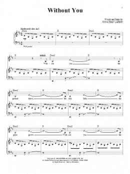 page one of Without You (Piano & Vocal)