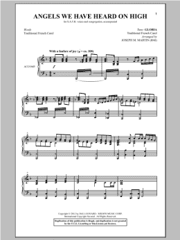 page one of Angels We Have Heard On High (from Carols For Choir And Congregation) (SATB Choir)