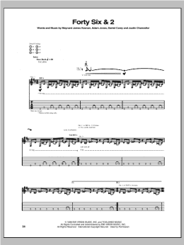 page one of Forty Six & 2 (Guitar Tab)