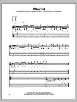 page one of Stinkfist (Guitar Tab)