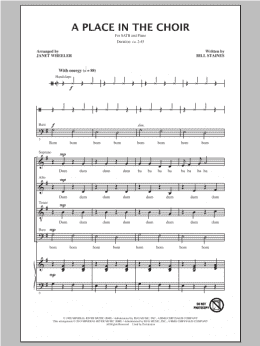 page one of A Place In The Choir (SATB Choir)