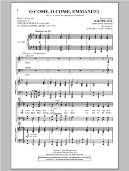 page one of O Come, O Come, Emmanuel (from Carols For Choir And Congregation) (SATB Choir)