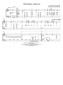 page one of The Glory Of Love (Educational Piano)