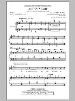 page one of O Holy Night (from Carols For Choir And Congregation) (SATB Choir)