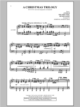 page one of A Christmas Trilogy (from Carols For Choir And Congregation) (SATB Choir)
