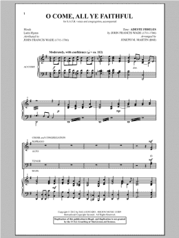 page one of O Come, All Ye Faithful (from Carols For Choir And Congregation) (SATB Choir)