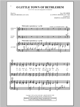 page one of O Little Town Of Bethlehem (from Carols For Choir And Congregation) (SATB Choir)
