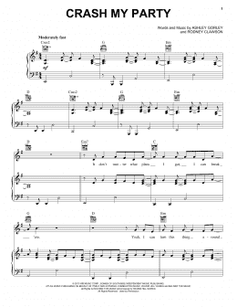 page one of Crash My Party (Piano, Vocal & Guitar Chords (Right-Hand Melody))