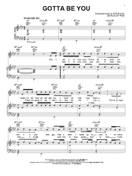page one of Gotta Be You (Piano, Vocal & Guitar Chords (Right-Hand Melody))