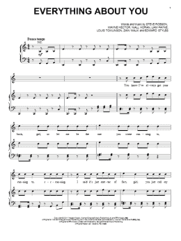 page one of Everything About You (Piano, Vocal & Guitar Chords (Right-Hand Melody))