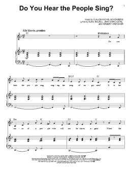 page one of Do You Hear The People Sing? (Piano & Vocal)