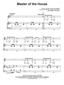 page one of Master Of The House (Piano & Vocal)
