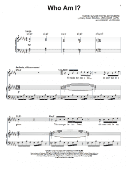 page one of Who Am I? (from Les Miserables) (Piano & Vocal)