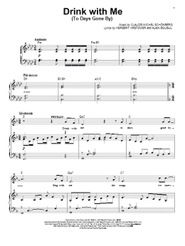 page one of Drink With Me (To Days Gone By) (Piano & Vocal)