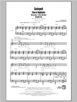 page one of Godspell (Choral Highlights) (3-Part Mixed Choir)