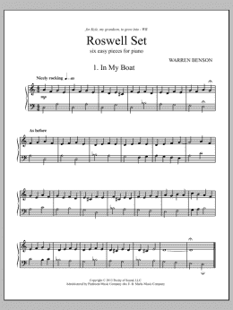 page one of Roswell Set (Piano Solo)