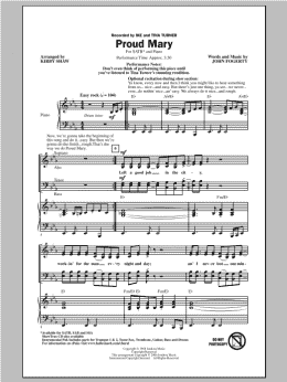 page one of Proud Mary (arr. Kirby Shaw) (SATB Choir)