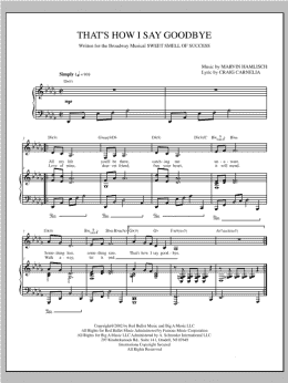 page one of That's How I Say Goodbye (Piano & Vocal)