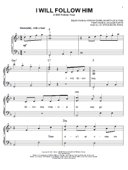 page one of I Will Follow Him (I Will Follow You) (Easy Piano)