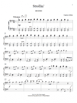 page one of Strollin' (Piano Duet)