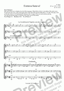page one of Extrava-Sanz-a! (Trio)