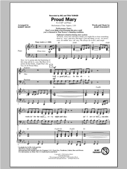 page one of Proud Mary (arr. Kirby Shaw) (SAB Choir)