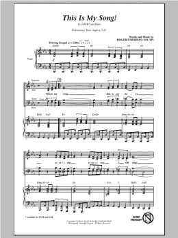 page one of This Is My Song! (SATB Choir)