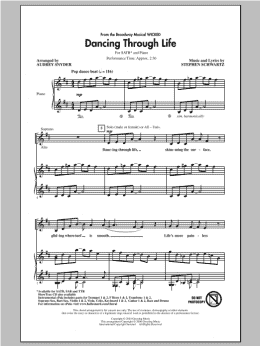 page one of Dancing Through Life (from Wicked) (SATB Choir)