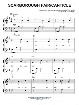 page one of Scarborough Fair/Canticle (Big Note Piano)